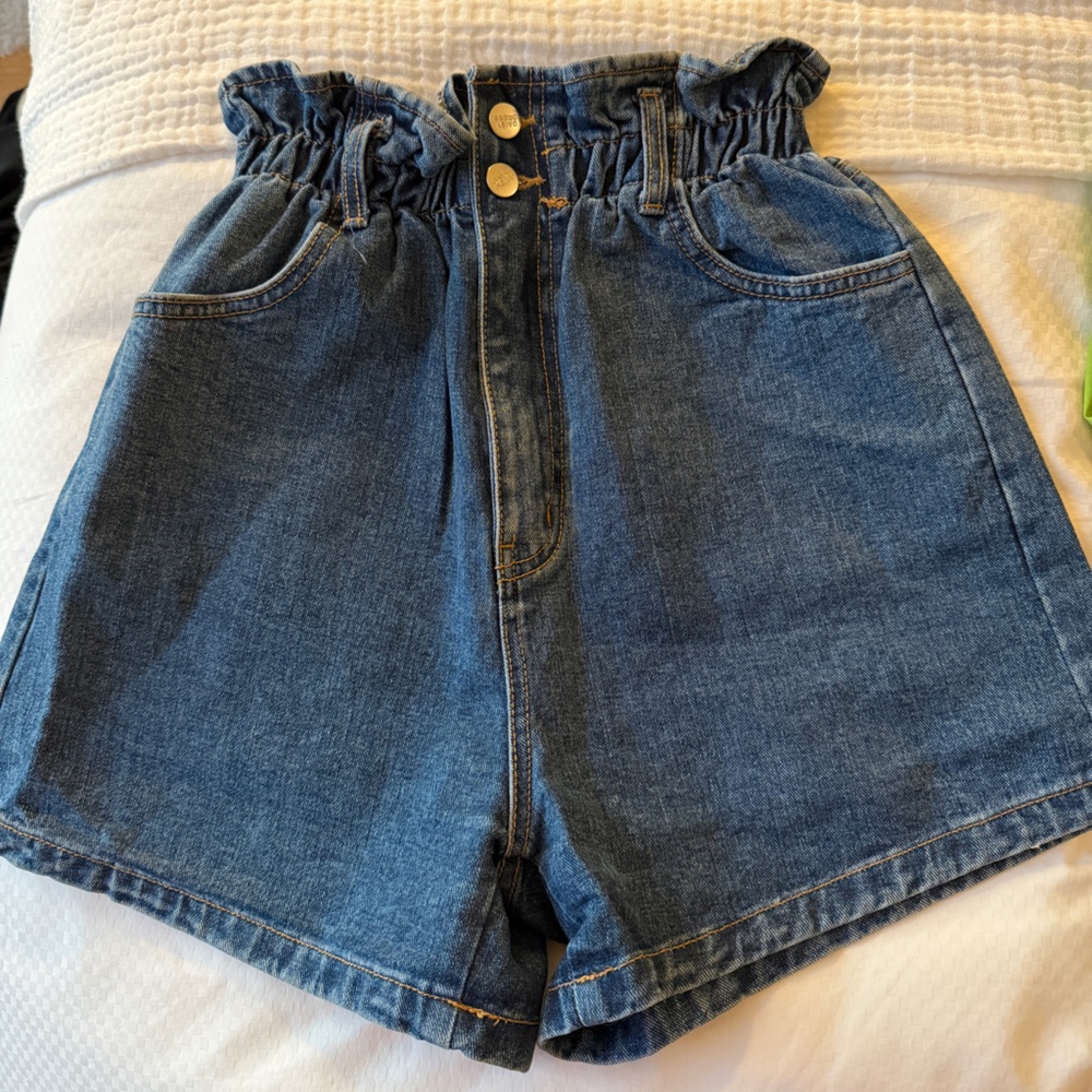 The Frankie Shop - Lysse Blue Denim Shorts